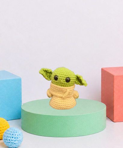 Baby Yoda em amigurumi artesanal